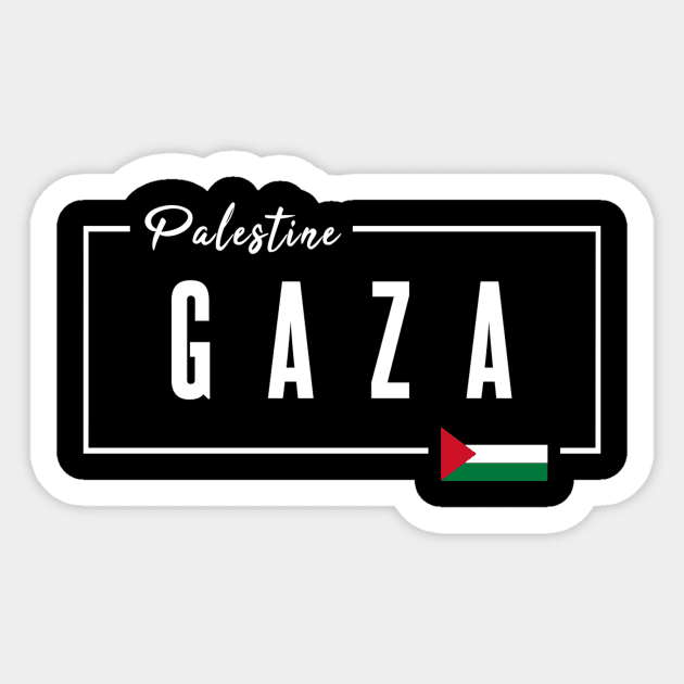 Gaza, Palestine Sticker by Bododobird